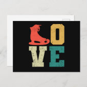 Love skate team fan winter funny figure skating briefkaart (Voorkant / Achterkant)