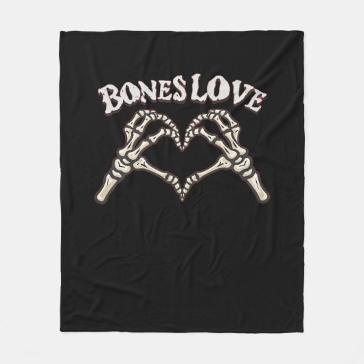 Love Skeleton Hand Classic Fleece Deken (Voorkant)