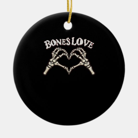 Love Skeleton Hand Classic Keramisch Ornament (Voorkant)