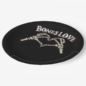 Love Skeleton Hand Classic Papieren Bordje (Gekanteld)