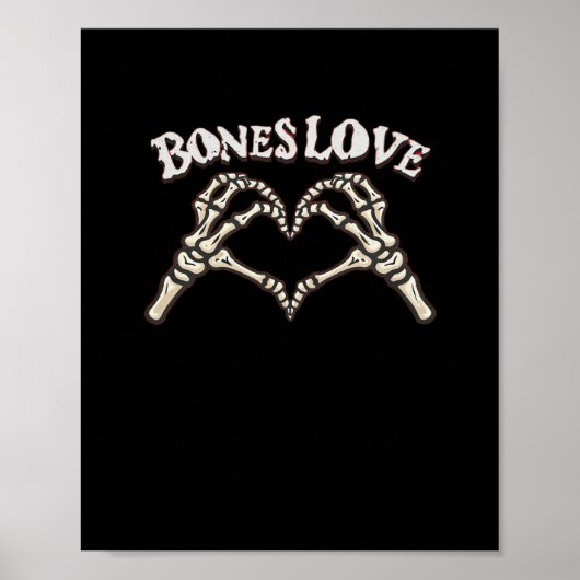 Love Skeleton Hand Classic Poster (Voorkant)