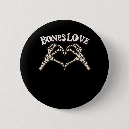 Love Skeleton Hand Classic Ronde Button 5,7 Cm (Voorkant)