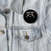 Love Skeleton Hand Classic Ronde Button 5,7 Cm (In situ)