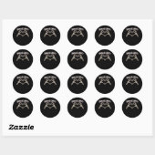 Love Skeleton Hand Classic Ronde Sticker (Vel)