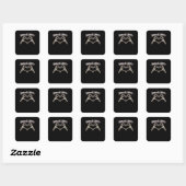 Love Skeleton Hand Classic Vierkante Sticker (Vel)