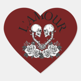 Love Skeleton Roos Hart Sticker
