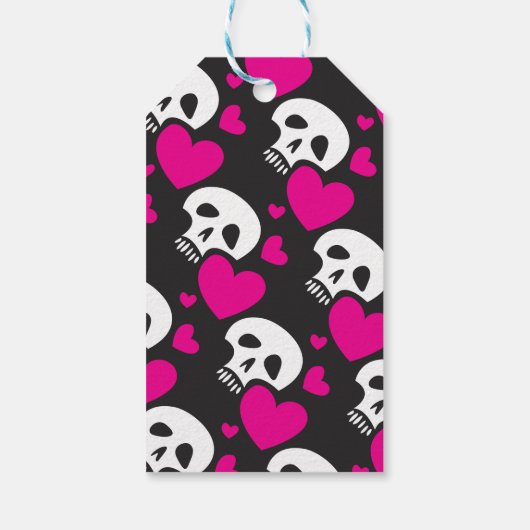 Love Skull Pattern Cadeaulabel (Achterkant)