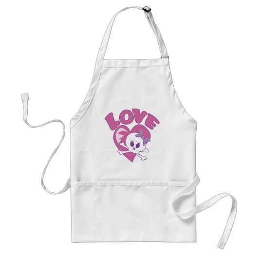 Love Skull Standaard Schort (Voorkant)