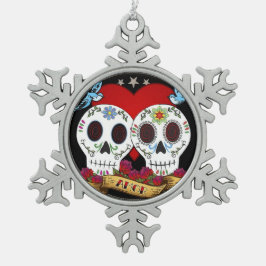 Love Skulls Ornament (Snowflake of Ball)