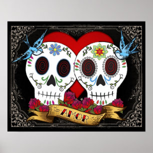 Love Skulls Poster/Print Poster