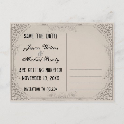 Love Skulls Save the Date Briefkaart (Achterkant)