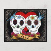 Love Skulls Save the Date Briefkaart (Voorkant)