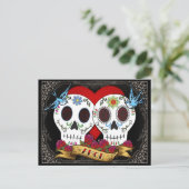 Love Skulls Save the Date Briefkaart (Staand voorkant)