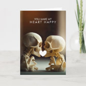 LOVE SKULLS | Vouwbare Wenskaart Kaart (Voorkant)