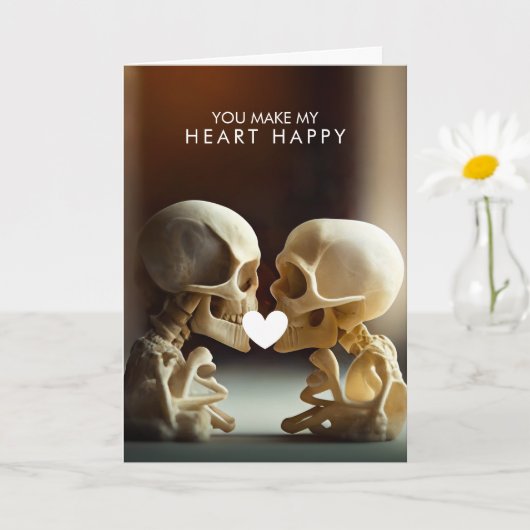 LOVE SKULLS | Vouwbare Wenskaart Kaart (Kleine Plant)