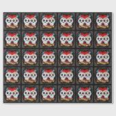 Love Skulls Wrapping Paper Cadeaupapier (Vlak)