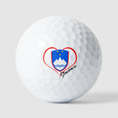 Love Slovenia Golf Balls, Slovenian flag, Heart Golfballen (Voorkant)