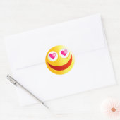 Love Smilie Ronde Sticker (Envelop)