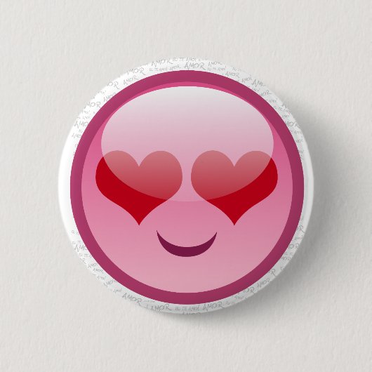 LOVE SMILLE RONDE BUTTON 5,7 CM (Voorkant)