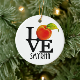 LOVE Smyrna Georgia Keramisch Ornament