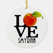 LOVE Smyrna Georgia Keramisch Ornament (Voorkant)