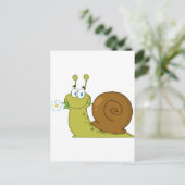 Love Snail Briefkaart (Staand voorkant)