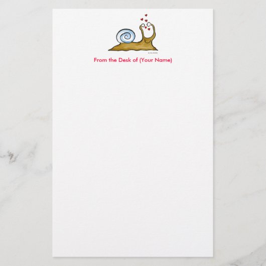 Love Snail Stationery Briefpapier (Voorkant)