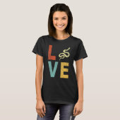 Love Snake   Snake Quote Retro T-shirt (Voorkant volledig)