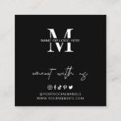 Love Snap Share Social Media Minimalist Font Logo Vierkante Visitekaartje (Achterkant)