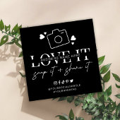 Love Snap Share Social Media Minimalist Font Logo Vierkante Visitekaartje