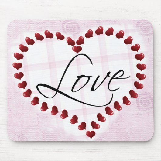 Love Snoep Hearts mousepad Muismat (Voorkant)