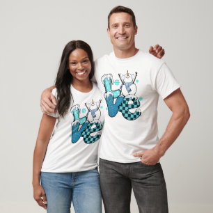 LOVE Snowman Feestelijke Winter Design T-shirt