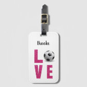 Love Soccer Bagagelabel (Voorkant (verticaal))