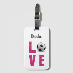 Love Soccer Bagagelabel