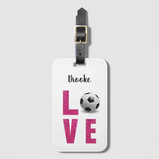 Love Soccer Bagagelabel (Voorkant (verticaal))
