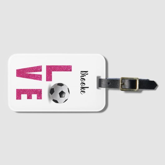 Love Soccer Bagagelabel (Voorkant (horizontaal))