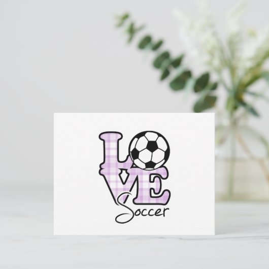 Love Soccer Briefkaart (Staand voorkant)