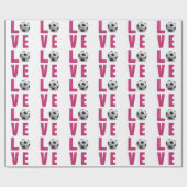 Love Soccer Cadeaupapier (Vlak)