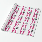 Love Soccer Cadeaupapier (Uitgerold)
