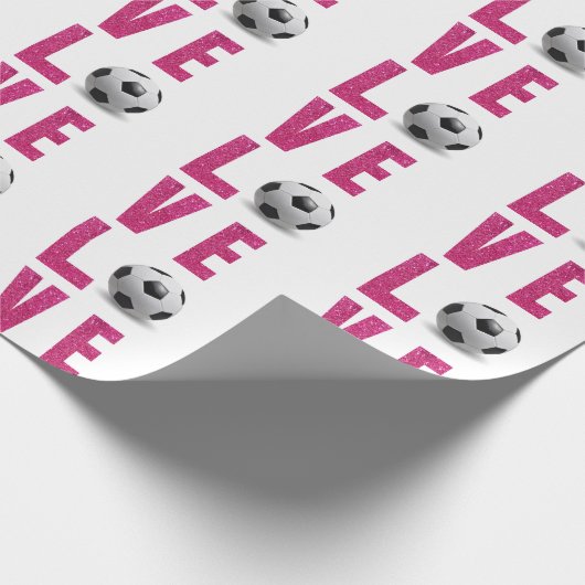 Love Soccer Cadeaupapier (Hoek)