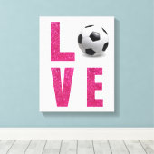 Love Soccer Canvas Afdruk (Insitu (Houten vloer))