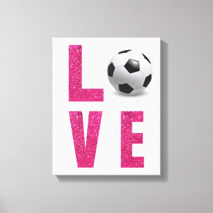 Love Soccer Canvas Afdruk