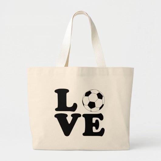 Love Soccer Canvas tas (Voorkant)