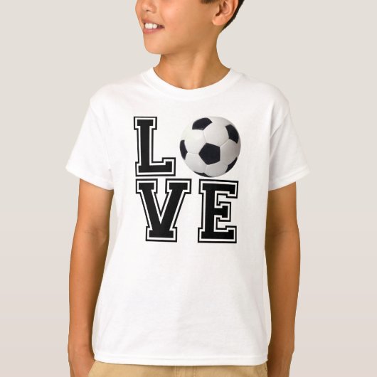 Love Soccer College Style T-shirt (Voorkant)