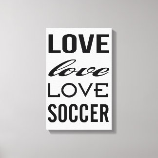 Love Soccer Gallery Wrapped Canvas Afdruk