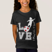 Love Soccer - I Play as a Girl - Red T-shirt (Voorkant)