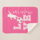 Love Soccer - Ik speel als een meisje Sherpa Deken (Voorkant (horizontaal))