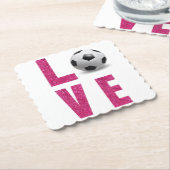 Love Soccer Kartonnen Onderzetters (Gebogen)