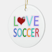 LOVE SOCCER KERAMISCH ORNAMENT (Links)