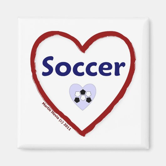 Love Soccer Magneet (Voorkant)